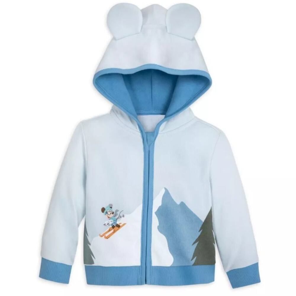Disney Mickey Mouse and Goofy Holiday Homestead Zip Hoodie Baby size 3/6M NEW